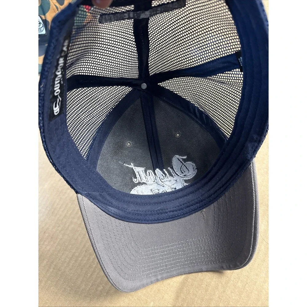 Dugout Bait And Tackle Baseball Hat Outdoor Cap Embroidered Gray Snapback